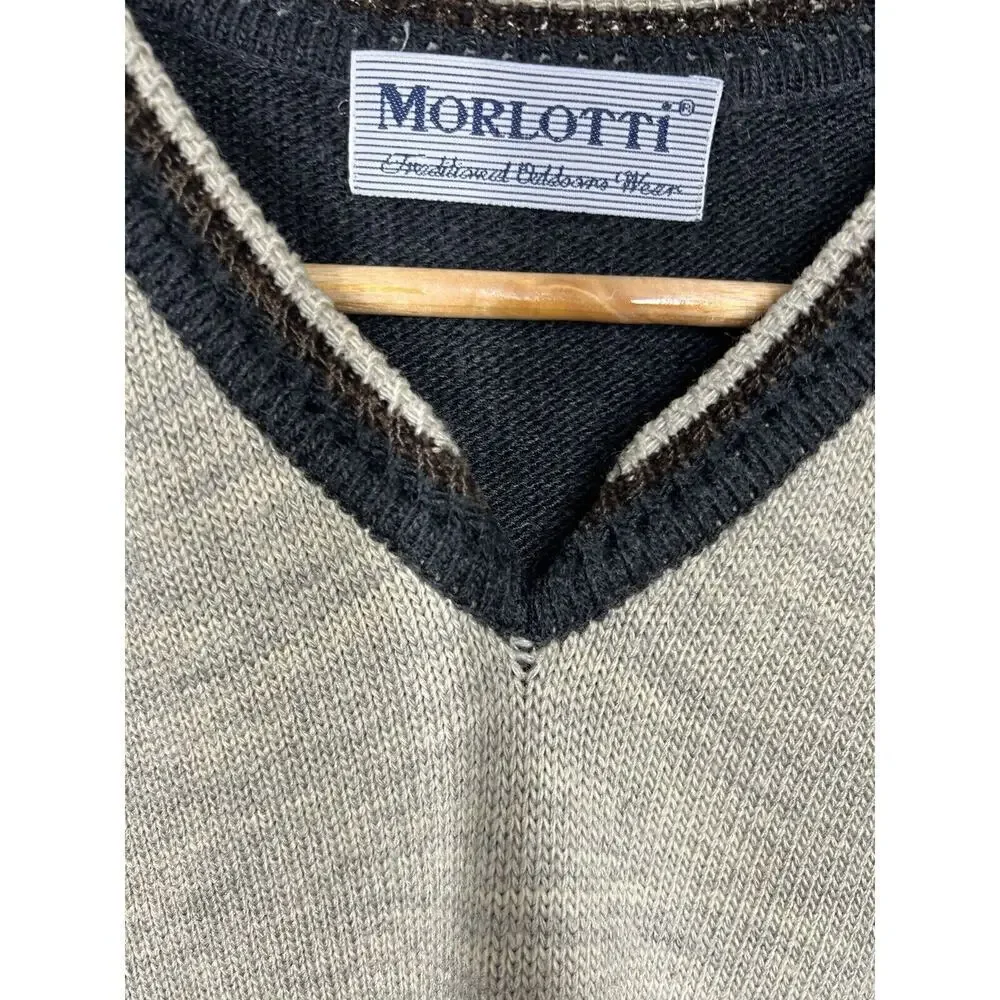 Vintage Morlotti Mens Knit Sweater Large? Polo Horse Embroidering